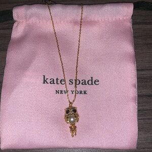 Kate Spade Hoot Owl Pendant, Brand New with mini pink dust bag
